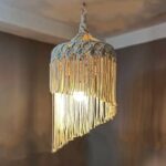 lampe design macramé spirale