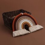 arc en ciel en macramé couleur terracotta