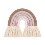 deco murale arc en ciel macramé