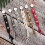 Attache Tétine Macramé Perle