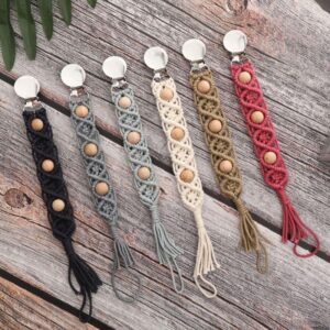Attache Tétine Macramé Perle