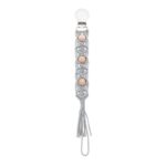 attache tétine en macramé avec perles