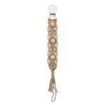 attache tétine perles en macramé
