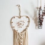 déco murale attrape rêve cœur en macramé