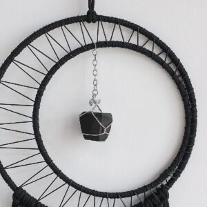 Attrape Rêve Noir Macramé