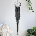 attrape rêve noir fait main en macramé
