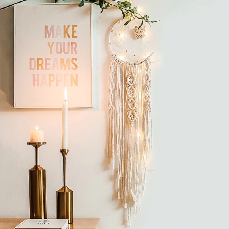 Attrape Rêve Croissant De Lune Macramé