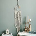 suspension macramé croissant de lune
