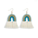 bijoux macramé arc en ciel