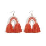 Boucle D'oreille Arc En Ciel Macramé258