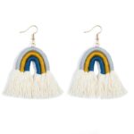 Boucle D'oreille Arc En Ciel Macramé253