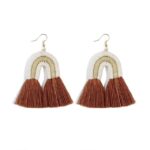 Boucle D'oreille Arc En Ciel Macramé255