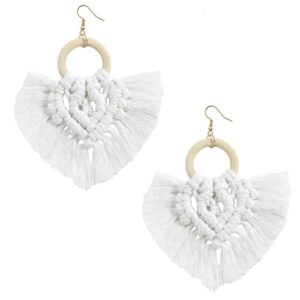 Boucle D'oreille Coton Macramé417