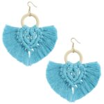 Boucle D'oreille Coton Macramé419