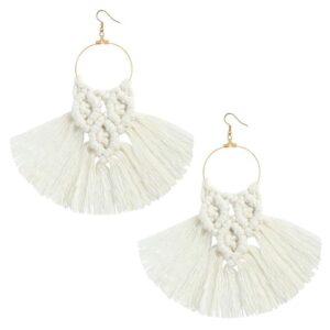 Boucle D'oreille Frange Macramé423