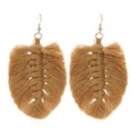 Boucle D'oreille Macramé Plume402