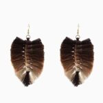 Boucle D'oreille Macramé Plume399