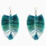 Boucle D'oreille Macramé Plume396