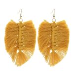 Boucle D'oreille Macramé Plume403