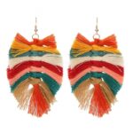 Boucle D'oreille Macramé Plume400