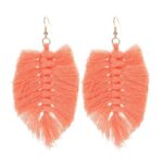 Boucle D'oreille Macramé Plume405