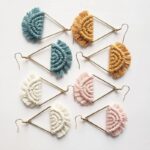 Boucle D'oreille Pompon Macramé
