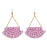 Boucle D'oreille Pompon Macramé237