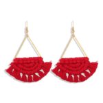 Boucle D'oreille Pompon Macramé238