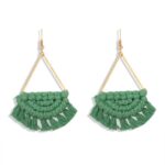 Boucle D'oreille Pompon Macramé236