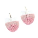Boucle D'oreille Feuille Macramé412