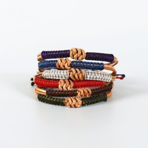 Bracelet Macramé Cuir
