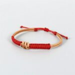bracelet en cuir macramé