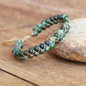 Bracelet Macramé Avec Perles329