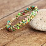 Bracelet Macramé Avec Perles331