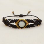 Bracelet Macramé Avec Pierre310