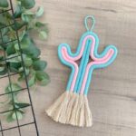 art végétal cactus en macramé