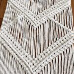 décoration macramé beige pour table