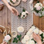 décoration de table macramé blanc