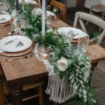 détails macramé pour décoration de mariage