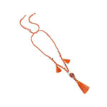 collier macramé perles colorées