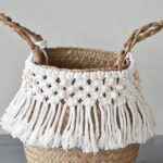 panier macramé en coton
