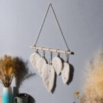 décoration en macramé plume