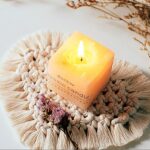 accessoire de table cœur en macramé