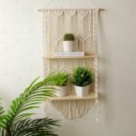 étagère en macramé double