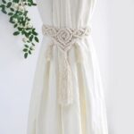 accessoire rideau en coton macramé