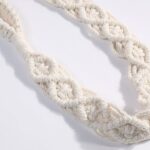 embrasse en macramé pour rideau en coton
