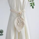 accessoire de rideau feuille macramé