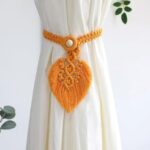Embrasse Rideau Feuille Macramé312