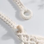 embouts de rideau en macramé feuille