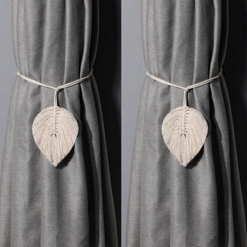 Embrasse Rideau Plume Macramé353